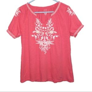 Embroidered Pink Blouse